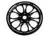 66 Tooth x 1in. wide Heathen Pulley - Black Contrast Cut Platinum. Fits Softail 2012up, Softail 2007up with 150 Rear Tyre & Touring 2007-2008.