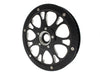 66 Tooth x 1in. wide Paramount Pulley - Black Contrast Cut Platinum. Fits Softail 2012up, Softail 2007up with 150 Rear Tyre & Touring 2007-2008.