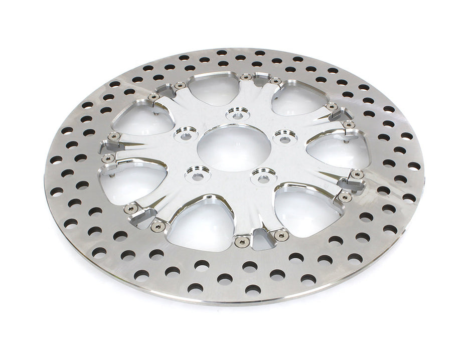 11.5in. Left Hand Front & Right Hand Front Heathen & Paramount Disc Rotor - Chrome. Fits H-D 1984up with 11-1/2in. Disc Rotor(s).