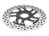 11.5in. Left Hand Front Rival Disc Rotor - Black Contrast Cut Platinum. Fits H-D 1984up with 11-1/2in. Disc Rotor(s).