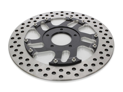 11.5in. Right Hand Front Rival Disc Rotor - Black Contrast Cut Platinum. Fits H-D 1984up with 11-1/2in. Disc Rotor(s).