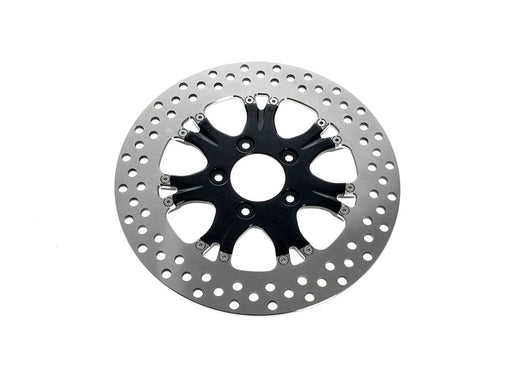 11.8in. Left Hand Front & Right Hand Front Heathen & Paramount Disc Rotor - Black Anodized. Fits Softail 2015up, Touring 2008up, Dyna 2006-2017 & Sportster 2014-2021