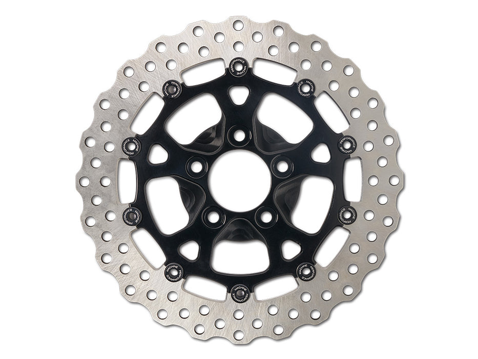 12.6in. Front Dominator Disc Rotor - Black Anodized. Fits Touring 2024up with Custom Wheel and Hub Mounted 320mm Rotors.