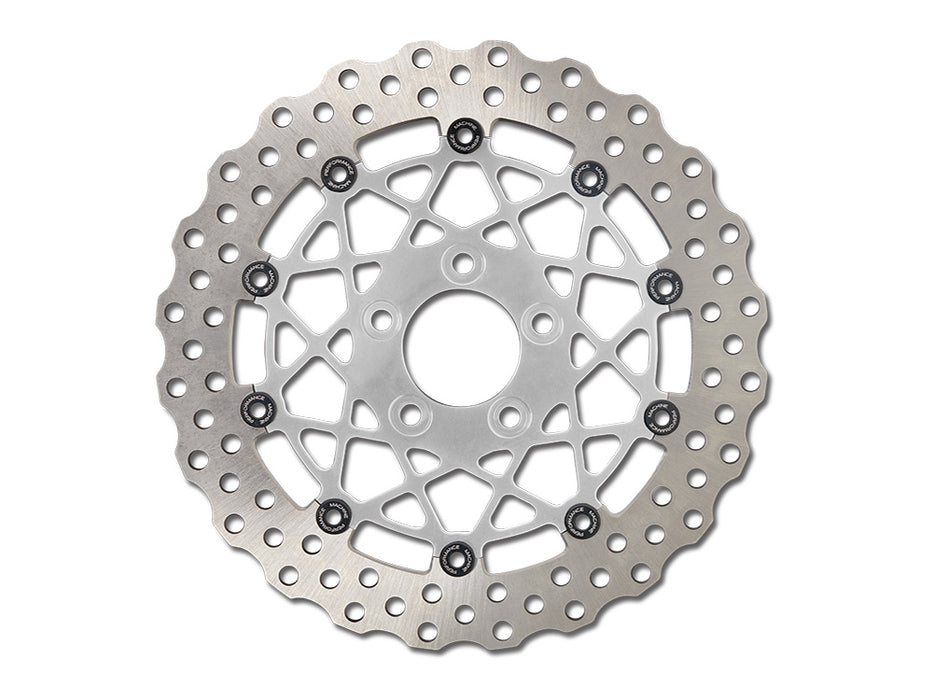 12.6in. Front Speedstar Disc Rotor - Chrome. Fits Touring 2024up with Custom Wheel and Hub Mounted 320mm Rotors.