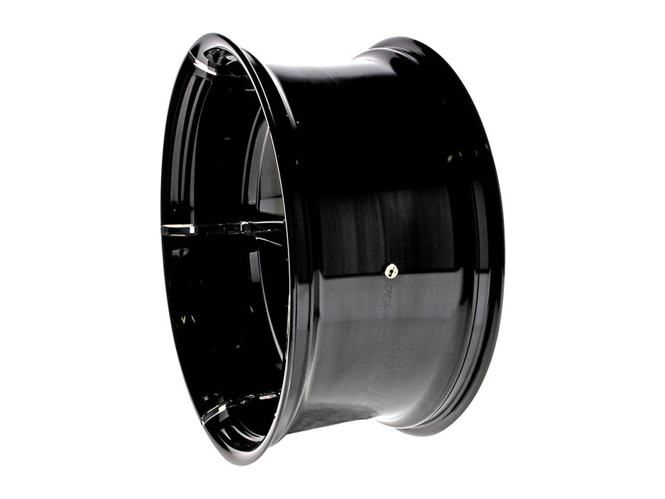 18in. x 8.50in. wide Formula Wheel - Black Contrast Cut Platinum.