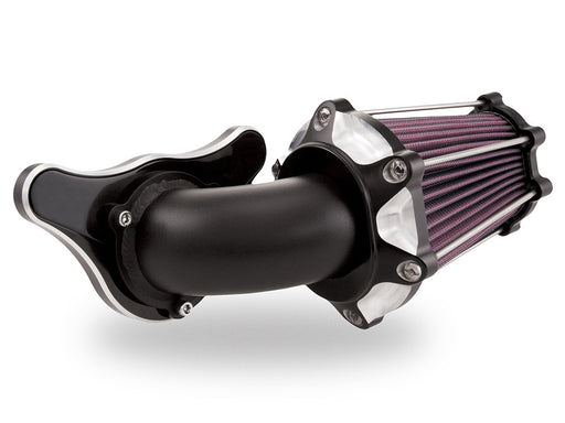 FastAir Air Cleaner Kit - Black Contrast Cut. Fits Big Twin 1993-2017 with CV Carb or Cable Operated Delphi EFI