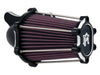 FastAir Air Cleaner Kit - Black Contrast Cut. Fits Big Twin 1993-2017 with CV Carb or Cable Operated Delphi EFI