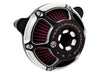 Max HP Air Cleaner Kit - Black Contrast Cut. Fits Big Twin 1993-2017 with CV Carb or Cable Operated Delphi EFI