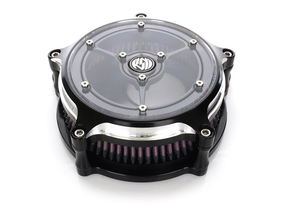 Clarity Air Cleaner Kit - Black Contrast Cut. Fits Touring 2017-2024 & Softail 2018-2024