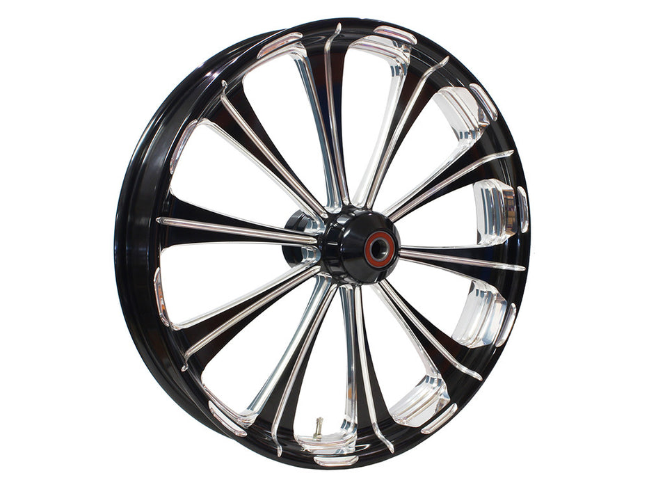 21in. x 3.50in. wide Revel Wheel with Front Hub - Black Contrast Cut Platinum. Fits Breakout 2013up with ABS.