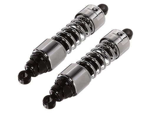 412 Series, 13.5in. Standard Spring Rate Rear Shock Absorbers - Chrome. Fits Touring 1980-2005, Sportster 1979-2003 & FXR 1982-1994.