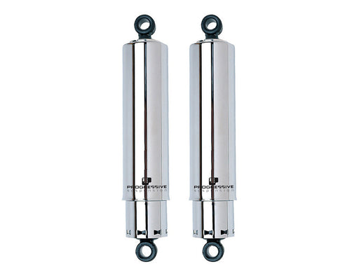 412 Series, 13.5in. Rear Shock Absorbers with Full Covers - Chrome. Fits Big Twin 1958-1972.
