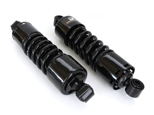 412 Series, 11in. Standard Spring Rate Rear Shock Absorbers - Black. Fits Dyna 1991-2017.