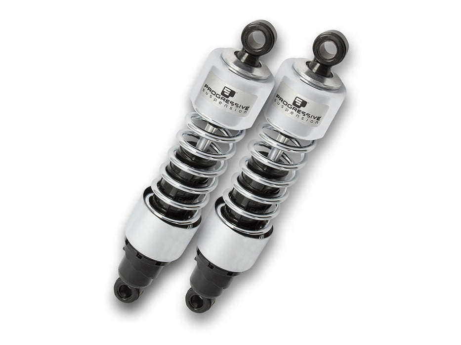 412 Series, 13in. Standard Spring Rate Rear Shock Absorbers - Chrome. Fits Sportster 2004-2021
