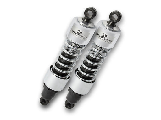 412 Series, 12in. Standard Spring Rate Rear Shock Absorbers - Chrome. Fits Touring 2006up.