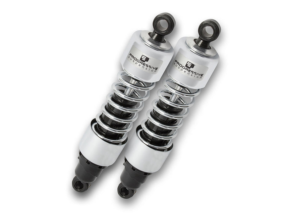 412 Series, 12in. Standard Spring Rate Rear Shock Absorbers - Chrome. Fits Touring 2006up.