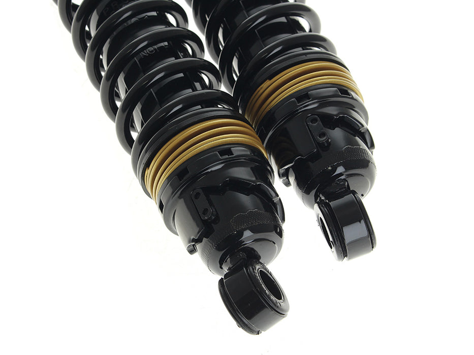 412 Cruise Series, 12.5in. Standard Spring Rate Rear Shock Absorbers - Black. Fits Sportster 1979-2021