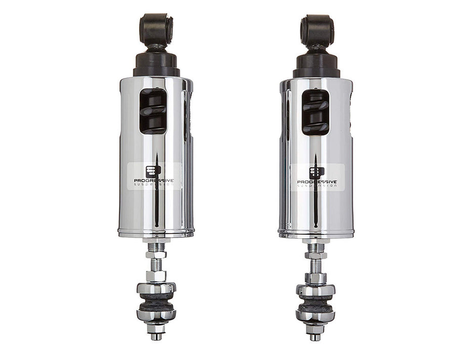 422 Series, Heavy Duty Spring Rate Rear Shock Absorbers - Chrome. Fits Softail 2000-2017.