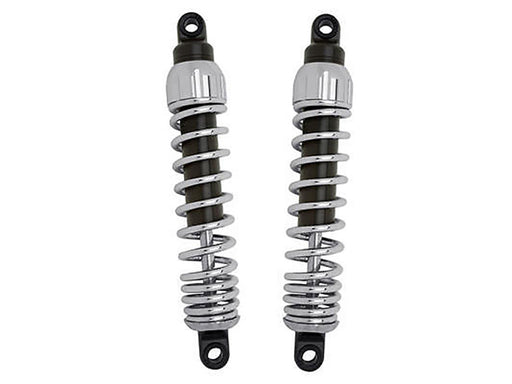 444 Series, 13in. Standard Spring Rate Rear Shock Absorbers - Chrome. Fits Touring 1980up, Sportster 1979-2003 & FXR 1982-1994.