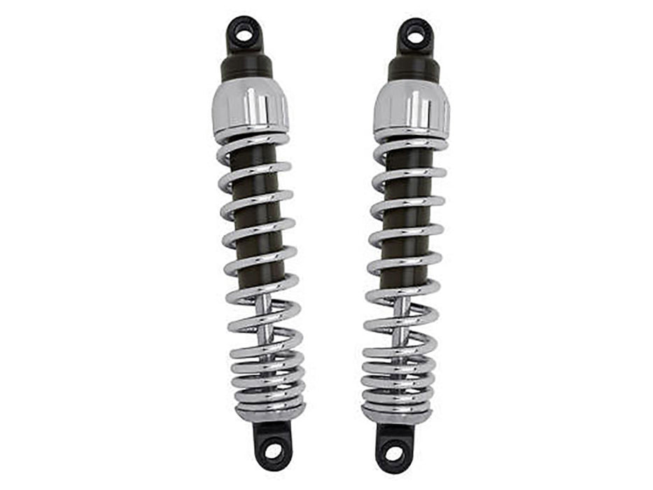 444 Series, 13in. Standard Spring Rate Rear Shock Absorbers - Chrome. Fits Touring 1980up, Sportster 1979-2003 & FXR 1982-1994.