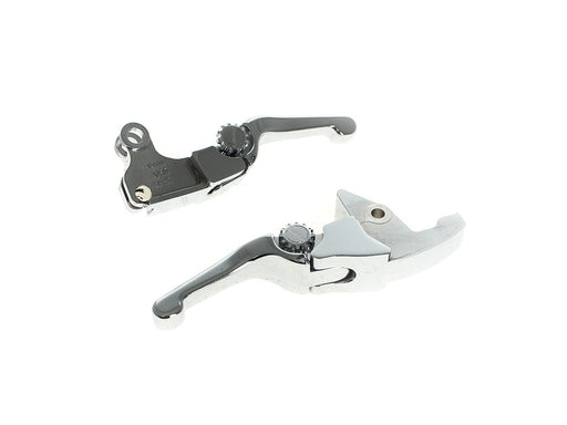 Adjustable Shorty Anthem Levers - Chrome. Fits Softail 2025up