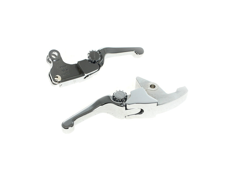 Adjustable Shorty Anthem Levers - Chrome. Fits Softail 2025up