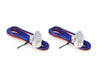 Lightning Bullet Mini Strut Lights with Amber LED - Chrome.