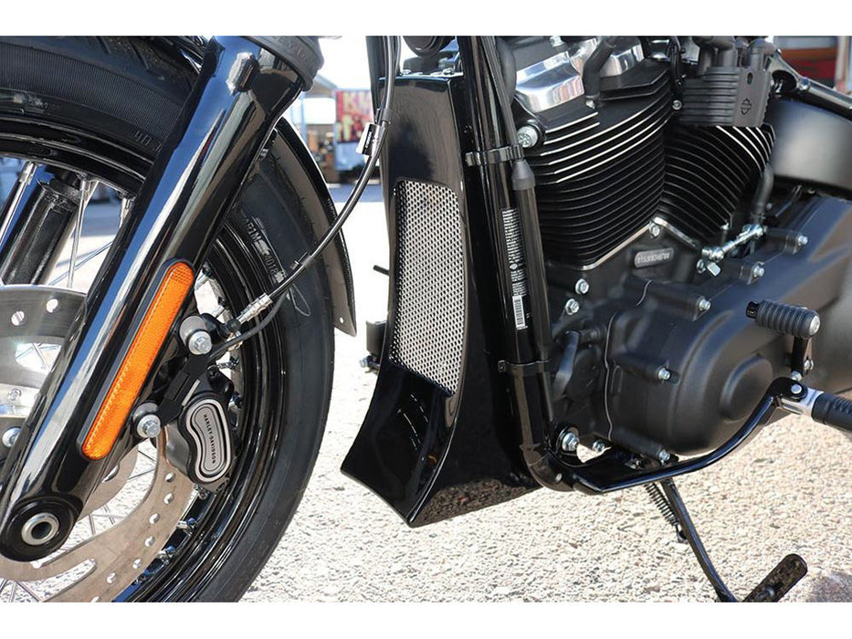 Swoop Chin Spoiler - Fiberglass. Fits Softail 2018up.