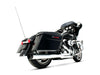 2-into-1 Exhaust - Chrome with Black End Cap. Fits Touring 2009-2016.