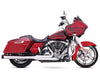 2-into-1 Exhaust - Chrome with Black End Cap. Fits Touring 2017up.