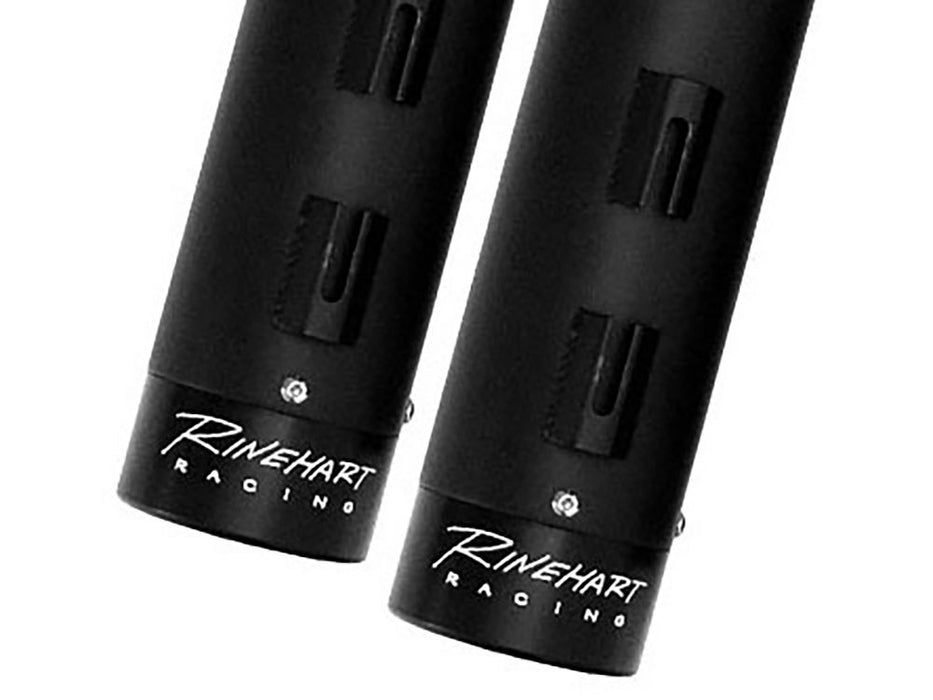 4in. Slip-On Mufflers - Black with Black End Caps. Fits Touring 1995-2016 & Trike 2017-2020.