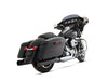 4in. Slip-On Mufflers - Black with Black End Caps. Fits Touring 2017up.