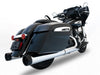 4.5in. DBX45 Slip-On Mufflers - Chrome with Black End Caps. Fits Indian Big Twin 2014up with Hard Saddle Bags.