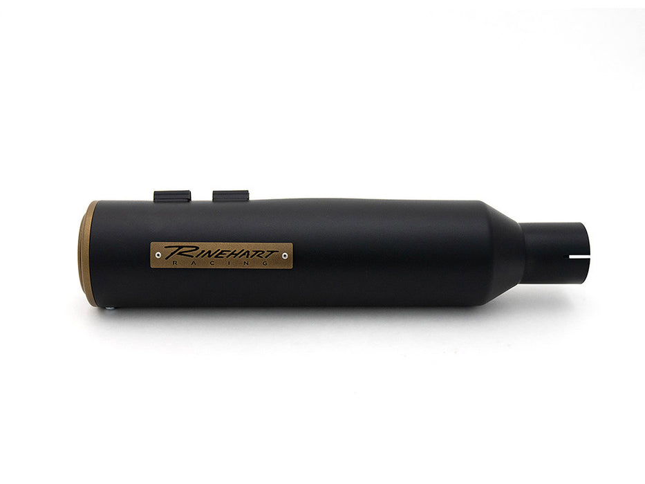 4-1/2in. HP45 Slip-On Short Race Inspired Mufflers - Black with Bronze End Caps. Fits Touring 2017up