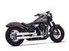 3-1/2in. Slip-On Mufflers - Chrome with Chrome End Caps. Fits Softail Slim, Street Bob, Standard & Low Rider Models 2018-2024 & Breakout & Fat Boy 2018up