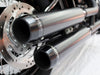 3-1/2in. Slip-On Mufflers - Black with Black Contrast Cut End Caps. Fits Softail Slim, Street Bob, Standard & Low Rider Models 2018-2024 & Breakout & Fat Boy 2018up