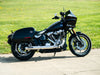 4in. HP40 Slip-On Muffler - Chrome with Black End Cap. Fits Softail Street Bob, Low Rider S, Low Rider ST & Heritage 2025up
