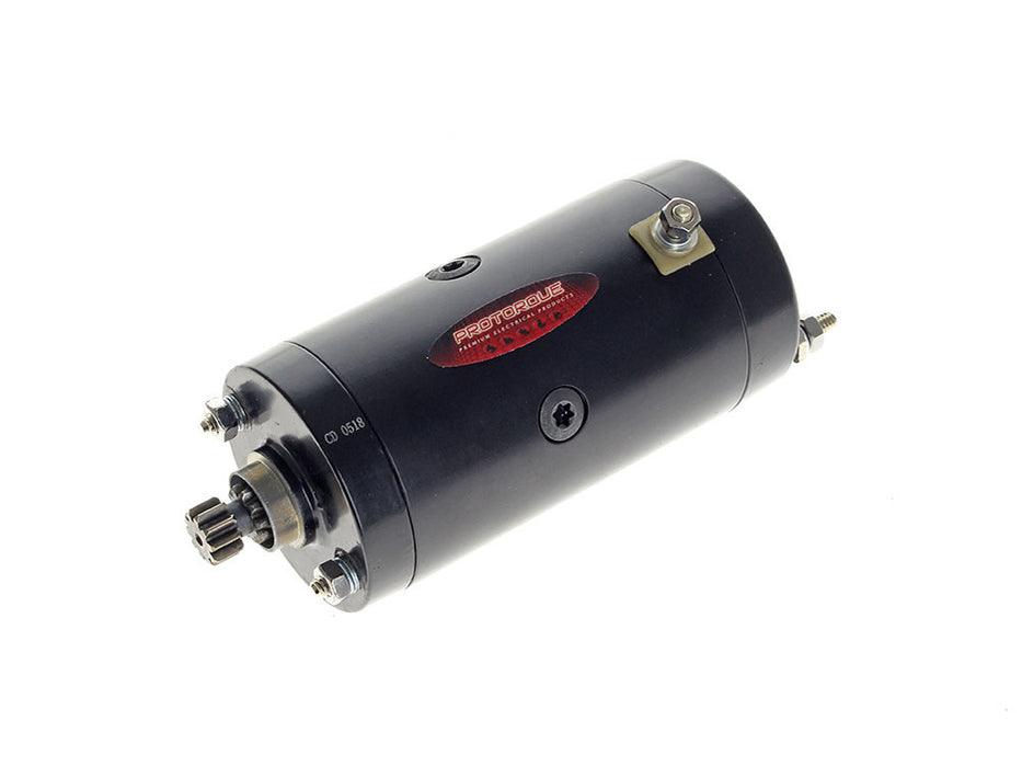 1.0kw Prestolite Starter Motor - Black. Fits Big Twin 1966-1982 & Sportster 1967-1980