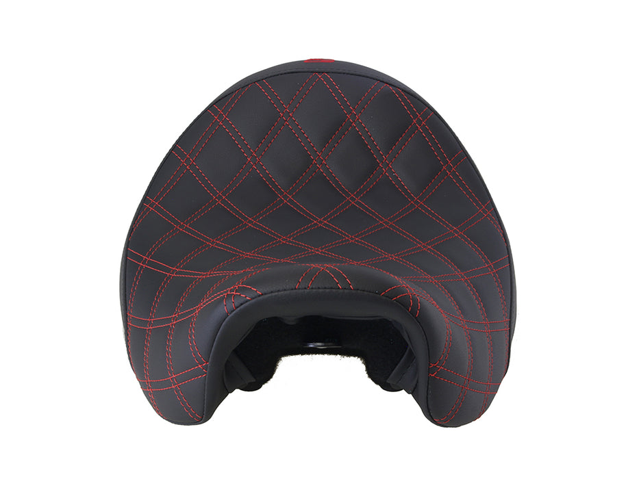 Renegade LS Solo Seat with Red Double Diamond Stitch. Fits Dyna 2006-2017.