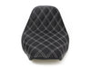 Renegade LS Solo Seat with White Double Diamond Stitch. Fits Softail 2008-2017 with 150 OEM Rear Tyre.