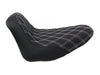 Renegade LS Solo Seat with White Double Diamond Stitch. Fits Softail 2008-2017 with 150 OEM Rear Tyre.