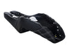 Step-Up LS Dual Seat with White Double Diamond Lattice Stitch. Fits Sportster 2004-2021 with 4.5 Gallon Fuel Tank.