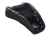 Renegade LS Solo Seat with Red Double Diamond Lattice Stitch. Fits Sportster 2004-2021 with 3.3 Gallon Fuel Tank.