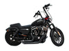 Step-Up LS Dual Seat with Blue Double Diamond Lattice Stitch. Fits Sportster 2004-2021 with 3.3 Gallon Fuel Tank.