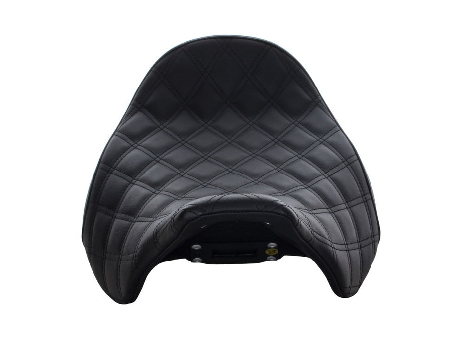 SADDLEMEN Renegade LS Solo Seat With Black Double Diamond Lattice Stit