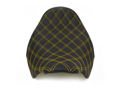 Renegade LS Solo Seat with Gold Double Diamond Lattice Stitch. Fits Most Touring 2008-2024