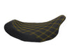 Renegade LS Solo Seat with Gold Double Diamond Lattice Stitch. Fits Most Touring 2008-2024