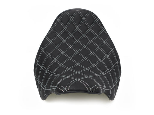 Renegade LS Solo Seat with Dark Grey Double Diamond Lattice Stitch. Fits Most Touring 2008-2024