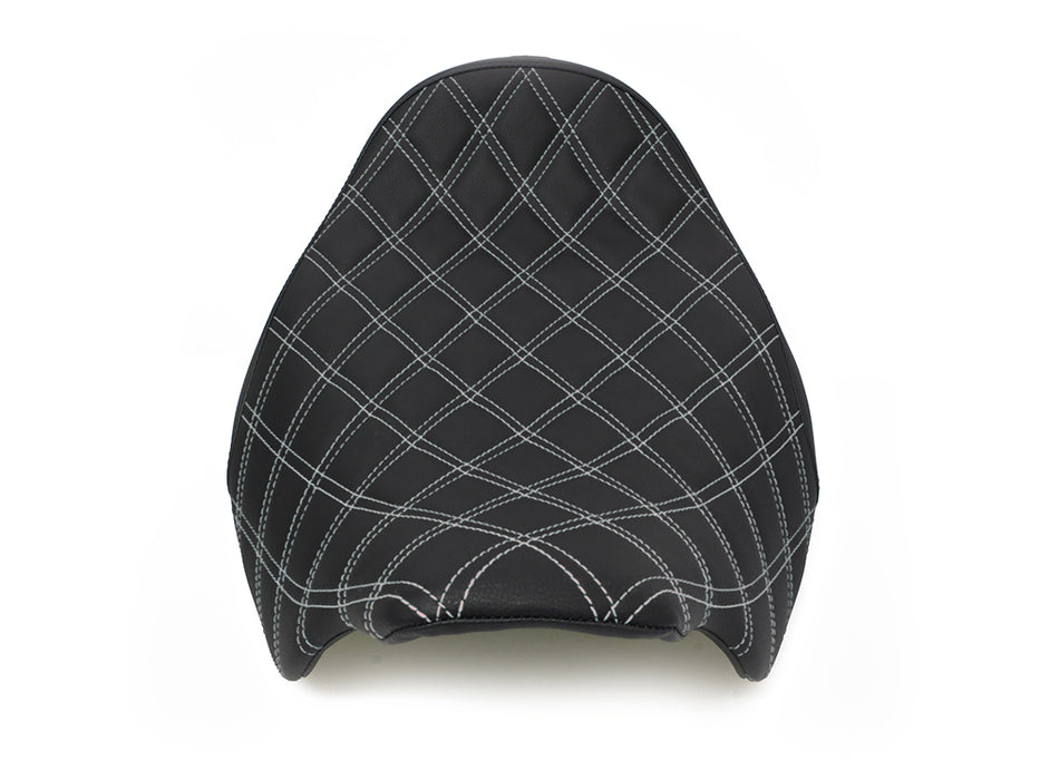 Renegade LS Solo Seat with Dark Grey Double Diamond Lattice Stitch. Fits Most Touring 2008-2024