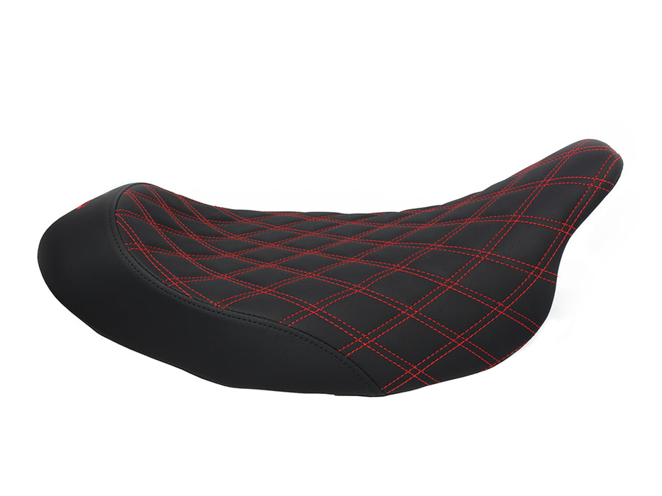 Renegade LS Solo Seat with Red Double Diamond Lattice Stitch. Fits Most Touring 2008-2024